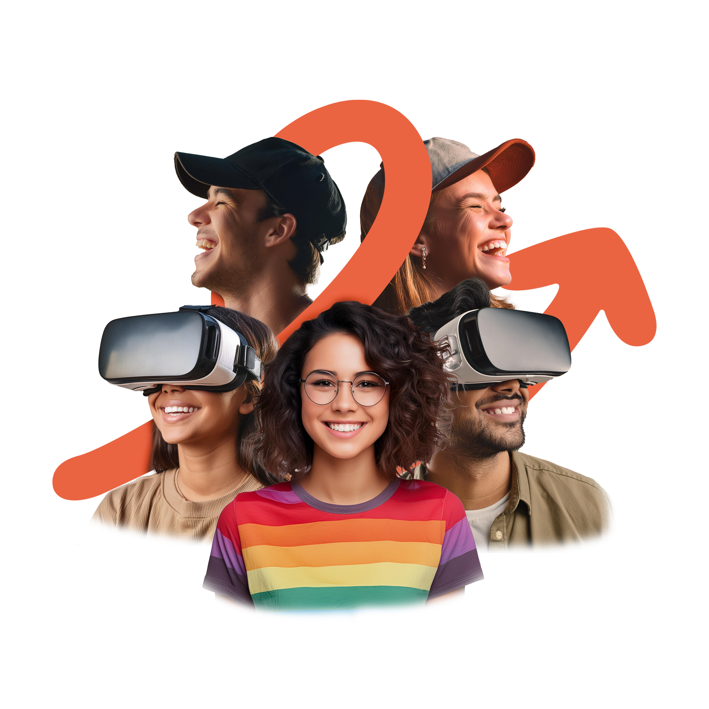 Alumnos con gafas de realidad virtual